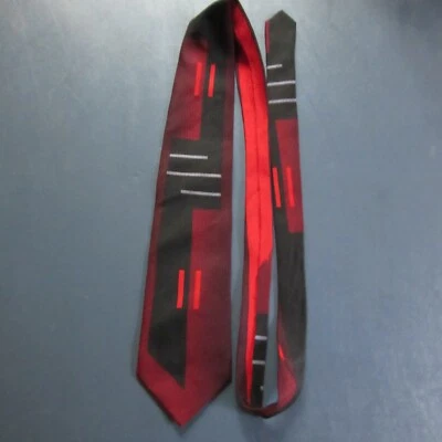 Enrico Capucci red and black silk men's necktie - Image 1 of 4