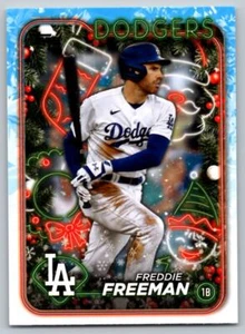 2024 Topps Holiday #H56 Freddie Freeman Los Angeles Dodgers - Picture 1 of 2