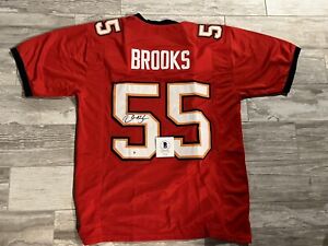 Derrick Brooks Autographed Tampa Bay Custom Red Football Jersey BAS Auto BECKETT