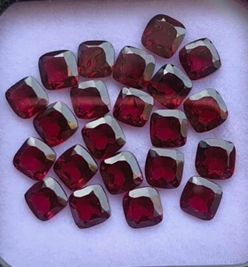 Cushion Shape Red Garnet, AAA+++ Top Quality Natural Faceted Cut Garnet Gemstone - Picture 1 of 6