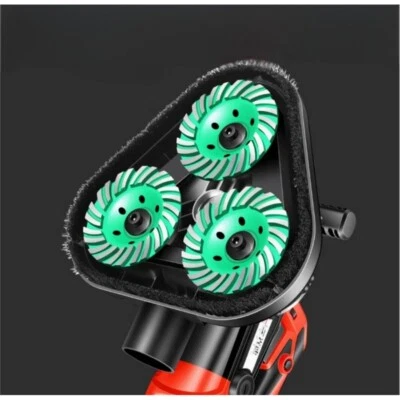 Máquina de moer portátil 220V três cabeças sem poeira piso de concreto massa de renovação - Imagem 1 de 4