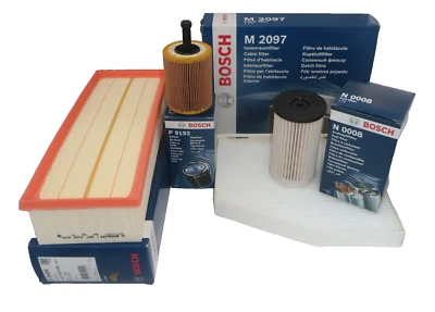 Audi A3 1.9 TDI Service Kit Oil Air Fuel Cabin Filter 2003 to 2013 BOSCH OPT2 - Image 1 of 4