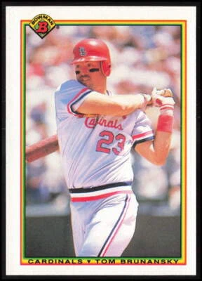 1990 Bowman #202 Tom Brunansky St. Louis Cardinals Baseball Card - Image 1 of 2