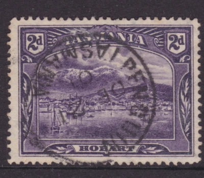 TASMANIA 1901 2d Violeta PICTORIAL - MATASELLOS: PENGUIN SG 231 (NC121) Foto 1 de 2