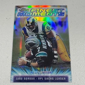 2000 Topps Finest KEVIN CARTER #FM14 Finest Moments Refractor Card St Louis Rams - Picture 1 of 3
