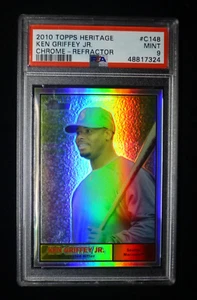 2010 Topps Heritage Ken Griffey Jr. #148 Chrome Refractor /561 PSA 9 Mint - Picture 1 of 2