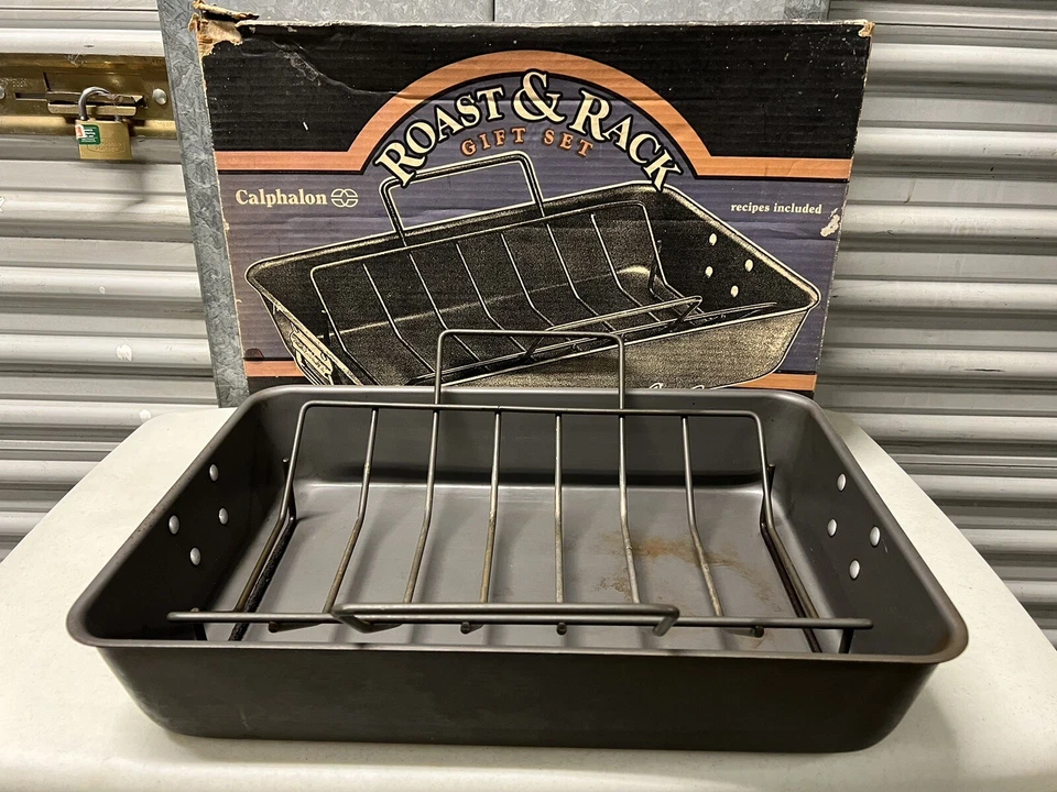 Vintage Calphalon Commercial Nonstick Roaster Pan w/Rack ZR1806 TOLEDO, OHIO - Image 1 of 4