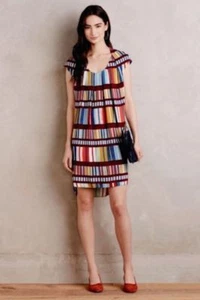 Vestido recto Anthropologie Maeve Au Revoir estampado a rayas múltiples. s 0. $148,00 - Imagen 1 de 4