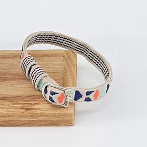 KEEP Collective wendbares gewebtes Western-/gestreiftes Blau-, Grau-, Korallenarmband 9 Zoll - Bild 1 von 10