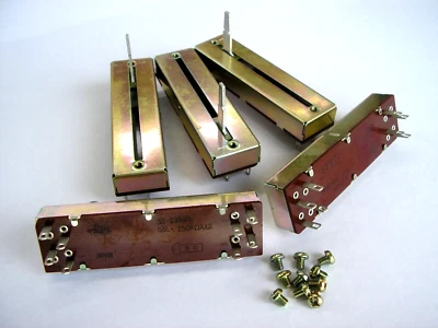 5x Alps Japan 250K Dual Logarithmic Slide Potentiometers, Volume - Image 1 of 4