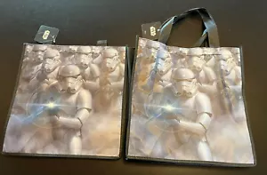 2 NWT Star Wars Stormtrooper Shopping Bags Birthday Gift Bag Grocery Tote - Picture 1 of 2