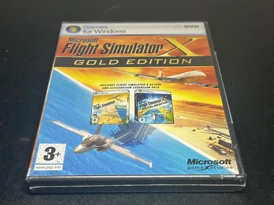 Microsoft Flight Simulator X Gold Edition with Acceleration Expansion PC New ~ - Image 1 of 4