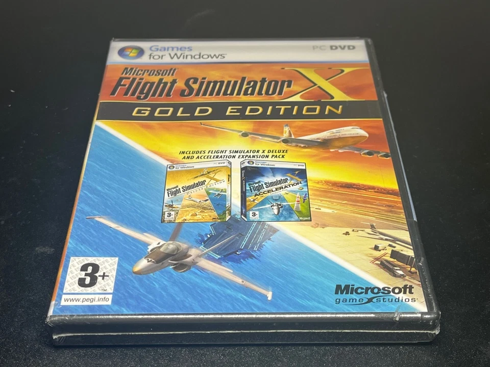 Microsoft Flight Simulator X Gold Edition PC Windows w/Acceleration Expansion