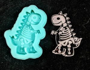 Glänzender TYRANNOSAURUS REX Skelett geätzt SILIKON Form - 2 Zoll - Dinosaurier Trex - Bild 1 von 3