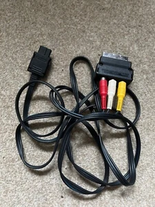 *Official* Nintendo 64 N64 SNES Gamecube AV Cable With Scart Adapter ! - Picture 1 of 3