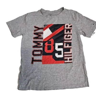 Tommy Hilfiger Boys T-Shirt Grey Grafic Tee Pre Owner (With Defects) - Image 1 of 4