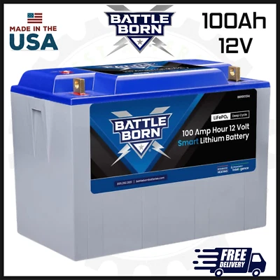 Batería LiFePO4 inteligente térmica Battle Born 100Ah 12V​ | Para RV y alimentación fuera de la red Foto 1 de 4