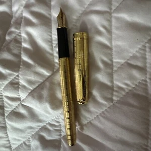 VINTAGE PARKER SONNET FRANCE 111q STUNNING GOLD BEAUTIFUL DESIGN - Picture 1 of 13