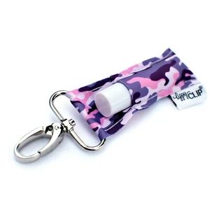 LippyClip Pink und Lila Camouflage Lippenbalsam Halter Brandneu im Paket Must Have!! - Bild 1 von 2