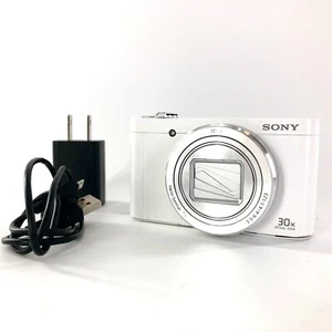 Sony Cybershot DSC-Wx500 Compact Digital Camera - White w/Battery, charger Japan - Picture 1 of 9