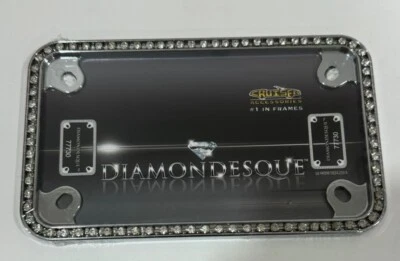 Mini marco de matrícula Cruiser 77730 Neo Diamondesque, cromo 7 1/2” x 4 1/2” Foto 1 de 3
