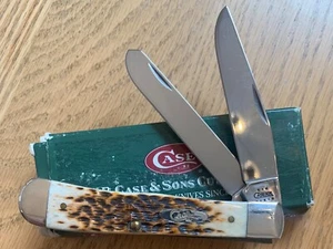 CASE AMBER TRAPPER KNIFE #6254 SS NEVER USED IN BOX   D23 - Picture 1 of 3