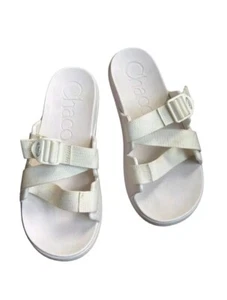 Chaco Chillos Slide Sandals Women’s White Size US 9 Beach Pool Outdoor - Picture 1 of 8