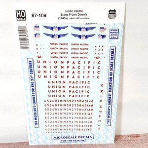 Union Pacific Railroad  E & F Unit Diesels 1946+   Microscale Decal 87-109 - Picture 1 of 3