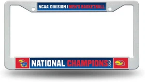 Kansas Jayhawks 2022 National Champions License Plate Frame 6x12 inches  - Picture 1 of 2