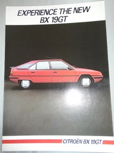 Citroen BX 19GT brochure Aug 1984 - Picture 1 of 1