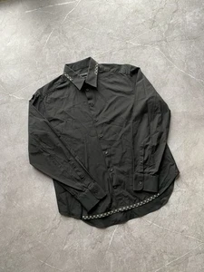 Camisa Alexander McQueen Cuello Calavera Negra Hecha en Italia Negra Talla L - Imagen 1 de 10