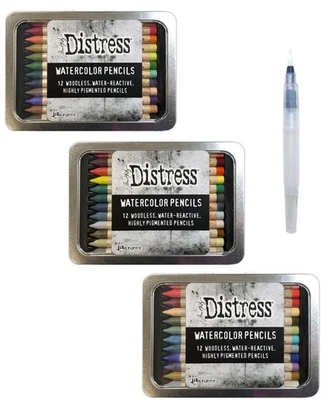 Ranger Ink Tim Holtz Distress Watercolor Pencils Set 4, 5 and 6 - Total of 36...