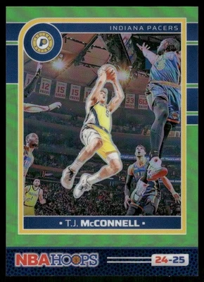 2024-25 Hoops #49 T.J. McConnell Premium Prizms Lime Green #/149 - Image 1 of 2