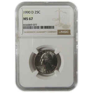 1993 D Washington Quarter MS 67 NGC Clad Error Label SKU:I20539 - Picture 1 of 4