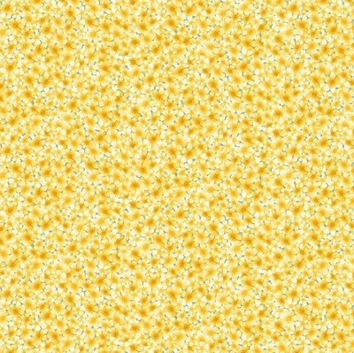 Timeless Treasures Bee Kind Packed Yellow Wildflowers Cotton Fabric by the Yard