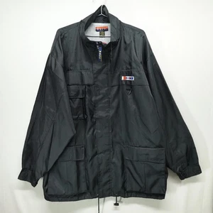 BOFF Jacket Mens XL Black Nylon Mesh Lined Windbreaker Utility Pockets Zip Front - Picture 1 of 15