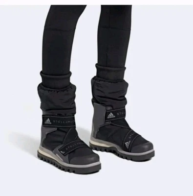 Adidas x Stella McCartney Snow Winterboot Black/Grey G25887 Women’s Size 9 US - Image 1 of 4