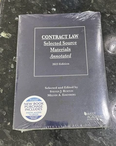 CONTRACT LAW Selected Source Annotated Burton Eisenberg 2023 Edition NEW w/ CODE - Picture 1 of 3