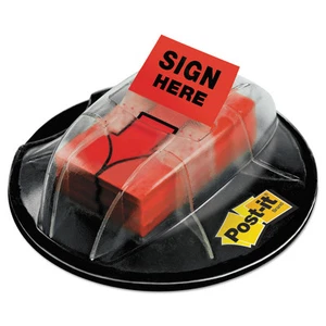 Post-it High Volume Flag Dispenser "Sign Here" Red 200 Flags/Dispenser 680HVSHR - Picture 1 of 6