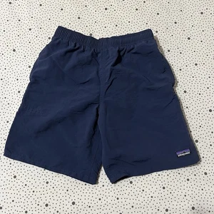 Patagonia Baggies Shorts Boy's Youth M Lined Classic Navy Nylon Outdoors - Picture 1 of 7