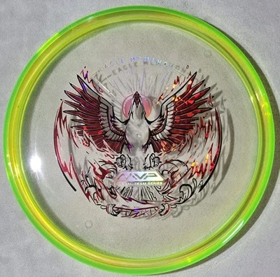 Axiom Discs Prism Proton Envy Eagle McMahon Rebirth Clear W Neon Yellow Rim 173g - Image 1 of 4