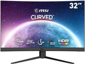 MSI G32CQ4 E2 32 inch WQHD 170Hz VA Curved Gaming Monitor-Anti-Flicker - Refurb - Picture 1 of 6
