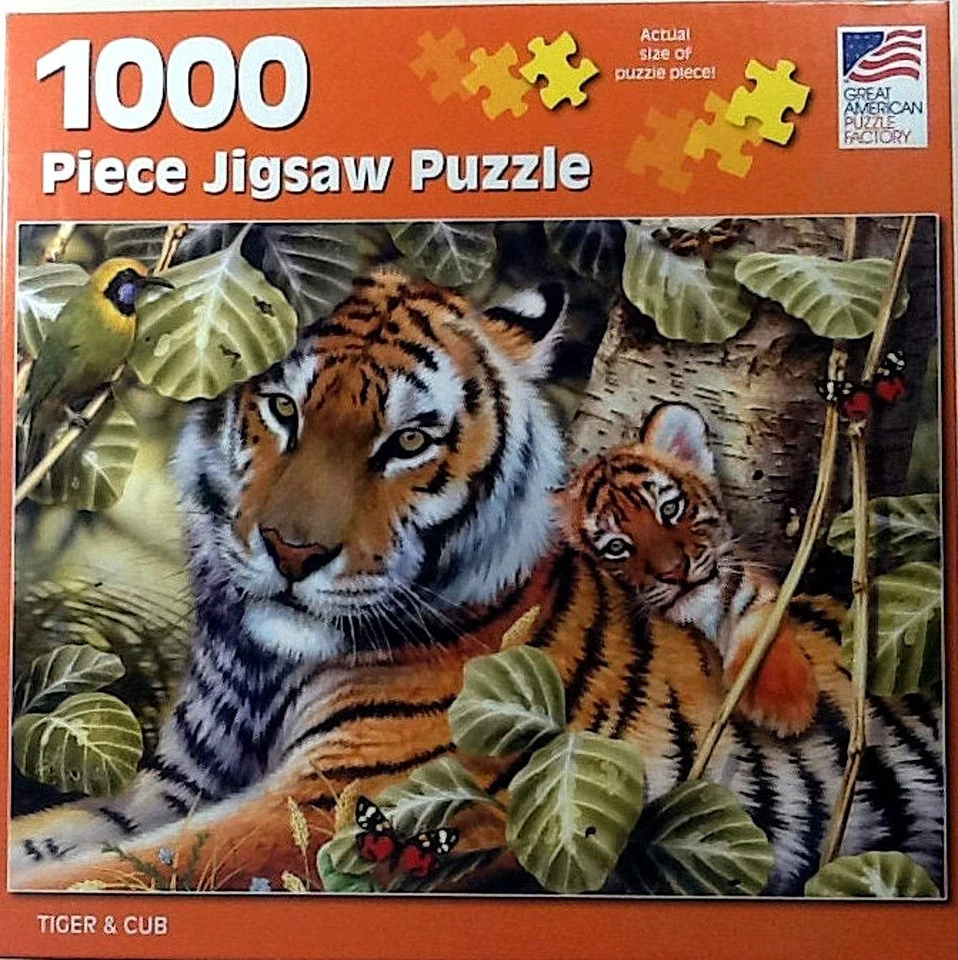 Tiger & Cub Howard Robinson 1000 pc 19-1/4" X 26-5/8" Factory Puzzle - Image 1 of 1