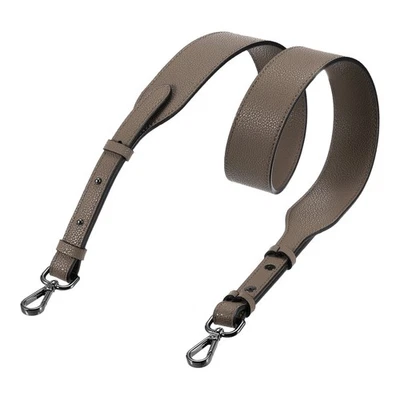 Bandolera de cuero ajustable de 43,3" con correa de repuesto gris marrón/pistola-negro Foto 1 de 4