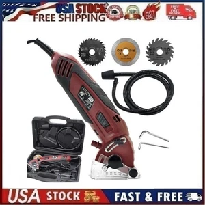 Multifunktions-Mini-Kreissäge-Set mit Kabel, 400 W leistungsstark, Trockenbau/Fliese/Metall - Bild 1 von 13