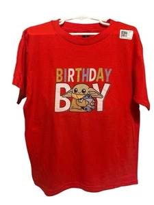 Star Wars Youth/Yoda Red Short Sleeve Birthday Boy Tee - Picture 1 of 3