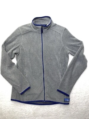 LL Bean Women’s XS Feather Fleece Gray Full Zip Lightweight Jacket/ Sweater - Image 1 of 4