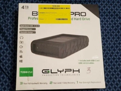 Blackbox Pro GLYPH 3--4TB Rugged External Hard Drive--7200 RPM--Super Speed Plus - Image 1 of 4