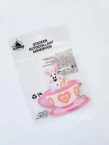 Disney 2021 Jerrod Maruyama Kingdom of Cute AIW White Rabbit in Teetasse Sticker - Bild 1 von 2
