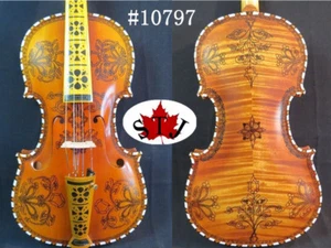 Deluxe elegante violín noruego 4/4 violín (4 * 4), violín hardanger, buen sonido # 10797 - Imagen 1 de 12